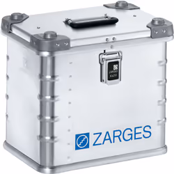Caisse de transport en aluminium, capacité 27 l, L x l x h int. 350 x 250 x 310 mm, modèle robuste. Produit livré = monté. Ca ...