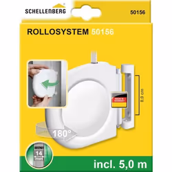 Enrouleur de sangle - Schellenberg - 50156 - Blanc - 5m - Design moderne