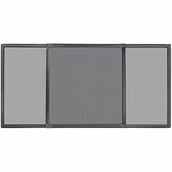 Moustiquaire - SCHELLENBERG - 50811 - Fenêtre coulissante - Aluminium gris - Ajustable 142 x 50 cm