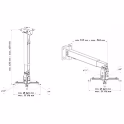 Schwaiger LWH310WD support pour projecteurs Mur/plafond Blanc