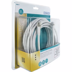 Schwaiger KDAK75 532 câble coaxial 7,5 m F Blanc
