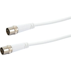 Schwaiger KDAK100 532 câble coaxial 10 m Type-F Blanc