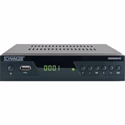 Schwaiger DSR500HD, Cable, Full HD, 480p, 576i, 720p, 1080i, 1080p, 4:3, 16:9, Noir, Analogique