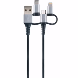 Schwaiger LKU 100 câble USB 1,5 m USB 2.0 USB A Micro-USB B Noir, Argent