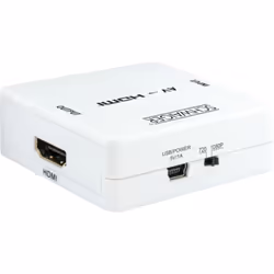 Schwaiger HDMRCA01 513, Convertisseur vidéo scaler, Blanc, 1920 x 1080 pixels, 720p, 1080p, NTSC 3.58, NTSC 4.43, PAL, PAL M, ...
