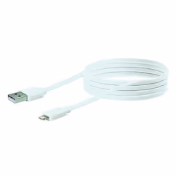 Schwaiger LKF200L532, 2 m, Lightning, USB A, Blanc, Droit, Droit