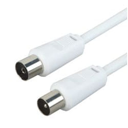 Schwaiger KVK215 052 câble coaxial 1,5 m IEC169-2 Blanc
