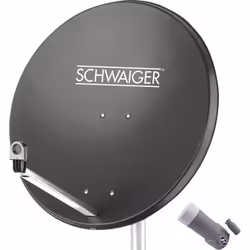 Informations techniques Contenu du pack (systèmes SAT) : antenne SAT, LNB Couleur : anthracite Dimensions fixations du mât :  ...