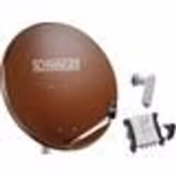 Kit Parabole SAT 80 cm - SCHWAIGER - LNB quattro - 8 sorties - Rouge