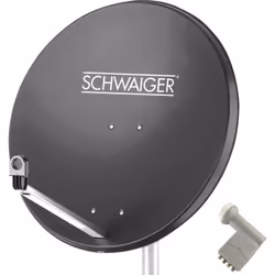 Informations techniques Contenu du pack (systèmes SAT) : LNB, antenne SAT Couleur : anthracite Dimensions fixations du mât :  ...