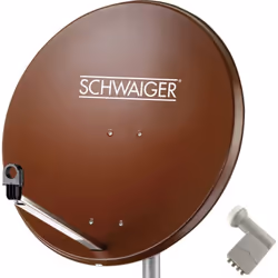 Informations techniques Contenu du pack (systèmes SAT) : LNB, antenne SAT Couleur : rouge brique Dimensions fixations du mât ...