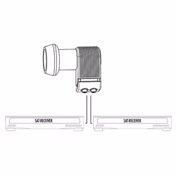 Schwaiger SPS6914R 531 convertisseur abaisseur de fréquence Low Noise Block (LNB) Rouge