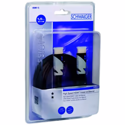 Schwaiger 1.5m HDMI m/m câble HDMI 1,5 m HDMI Type A (Standard) Noir
