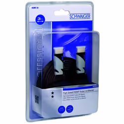 Schwaiger 3m HDMI m/m câble HDMI HDMI Type A (Standard) Noir