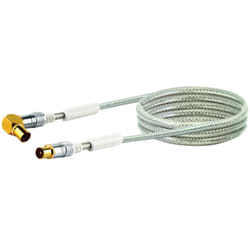 Schwaiger KVKWHD30 531 câble coaxial 3 m IEC 169-2 Transparent, Blanc
