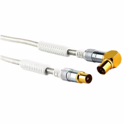 Schwaiger KVKWHD30 531 câble coaxial 3 m IEC 169-2 Transparent, Blanc