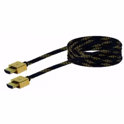 Schwaiger 1.5m HDMI m/m, 1,5 m, HDMI Type A (Standard), HDMI Type A (Standard), 4096 x 2160 pixels, Compatibilité 3D, Noir, O ...