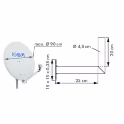 Schwaiger WAH25A 001 Acier inoxydable Aluminium
