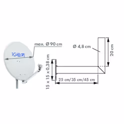 Schwaiger WAH25A 001 Acier inoxydable Aluminium