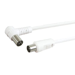 Schwaiger KVKW15 532 câble coaxial 10 m IEC Blanc