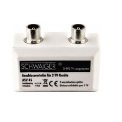 Schwaiger ASV45 532 séparateur ou commutateur de câbles Diviseur de câbles Blanc