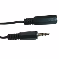 Schwaiger KHA4036 533, 3,5mm, Mâle, 3,5mm, Femelle, 5 m, Noir