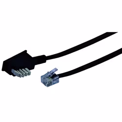 Schwaiger 6.0m RJ-11 - TAE-N, 6 m, RJ-11, TAE-N, Noir, Mâle, Mâle