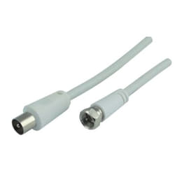 Schwaiger KVCK161 532 câble coaxial 1,5 m F IEC Blanc