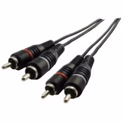 Schwaiger CIK5450, 2 x RCA, Mâle, 2 x RCA, Mâle, 5 m, Noir