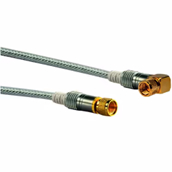Schwaiger KVCWHD30 532 câble coaxial 3 m F Transparent, Blanc