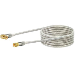 Schwaiger KVCWHD50 532 câble coaxial 5 m F Transparent, Blanc