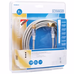 Schwaiger KVCWHD50 532 câble coaxial 5 m F Transparent, Blanc