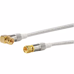 Schwaiger KVCWHD50 532 câble coaxial 5 m F Transparent, Blanc