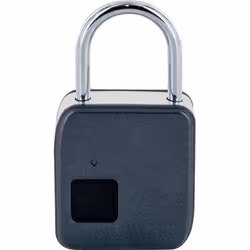 Schwaiger 715941, Cadenas conventionnel, Clé biométrique, Tente, Noir, Gris, Acier inoxydable, Métal