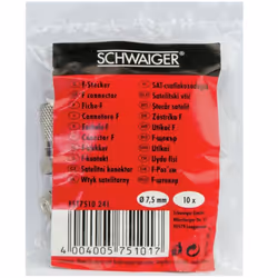 Schwaiger FST7510 241 connecteur coaxial Type F 10 pièce(s)