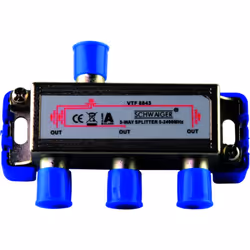 Schwaiger VTF8843 241, Diviseur de câbles, 5 - 2400 MHz, Argent, Aluminium