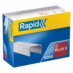 Rapid 31070513, Pack d'agrafes, 5 mm, Fixation, Étiquetage, 5000 agrafes, Acier galvanisé, Argent