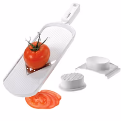 Westmark V-Hobel trancheuse Manuel Acier inoxydable, Blanc Plastique, Acier inoxydable
