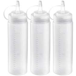 Set de bouteilles souples, 3 pièces transparentes