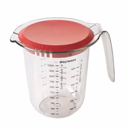 Westmark 30662270, 1 L, g, ml, once, Plastique, Rouge, Transparent, Allemagne