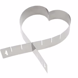 Westmark 31342270, Anneau de gâteau, Cœur, Acier inoxydable, Acier inoxydable, 50 mm, 13 mm