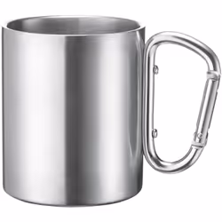 Tasse mit Karabinerhenkel Edelstahl 300ml Hauteur 90 mm Mélange de matériaux Edelstahl / Alu Adapté à l'induction nein Adapté ...