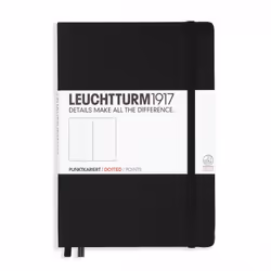 Leuchtturm 329398, Monochromatique, Noir, A5, 80 g/m², Papier avec grille de points, Couverture rigide