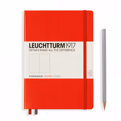Leuchtturm 313627, Monochromatique, Rouge, A5, 251 feuilles, 80 g/m², Couverture rigide