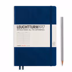 Leuchtturm 342922, Monochromatique, Marine, A5, 251 feuilles, 80 g/m², Couverture rigide