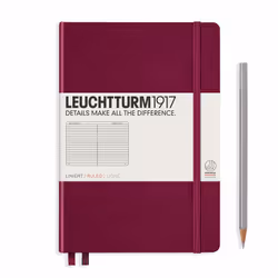 Leuchtturm 359691, Monochromatique, Rouge, A5, 251 feuilles, 80 g/m², Couverture rigide