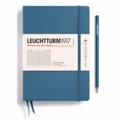 Leuchtturm 363335, Monochromatique, Bleu, A5, 251 feuilles, 80 g/m², Papier ligné