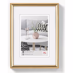 Walther Design KG318H, Plastique, Or, Cadre pour une seule photo, Mur, 9 x 13 cm, Rectangulaire