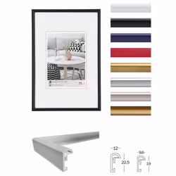 Walther Design KB130H, Plastique, Noir, Cadre pour une seule photo, Mur, 13 x 18 cm, Rectangulaire