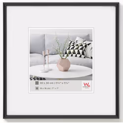 Walther Design KB330H, Cadre pour une seule photo, Plastique, Noir, Mur, 18 x 18 cm, Carré